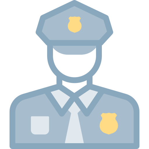 경찰 Detailed color Lineal color icon