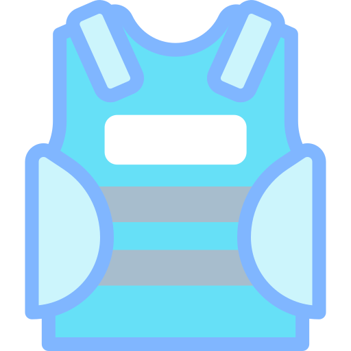 Bulletproof vest Detailed color Lineal color icon