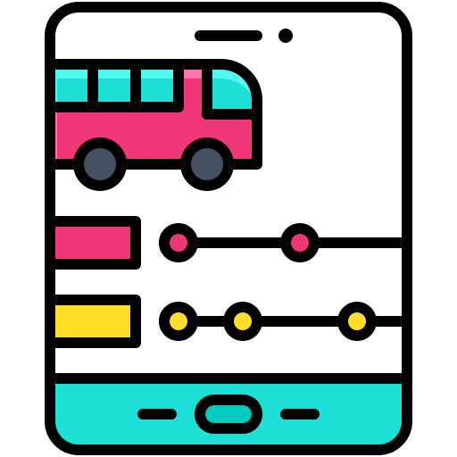 orario del bus Generic Outline Color icona