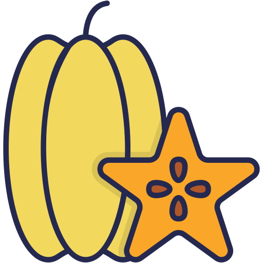 Star fruit Generic Outline Color icon