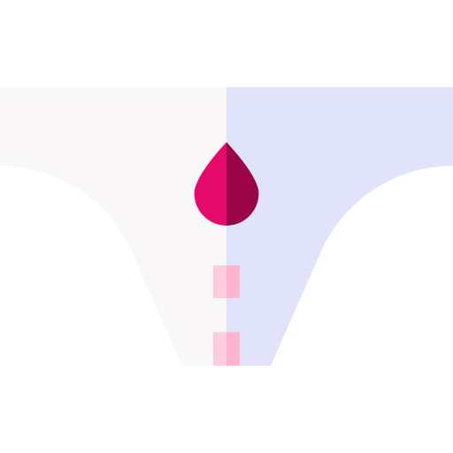 menstruatie Basic Straight Flat icoon