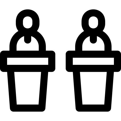 debate Basic Rounded Lineal Ícone