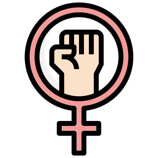 Feminism Surang Lineal Color icon