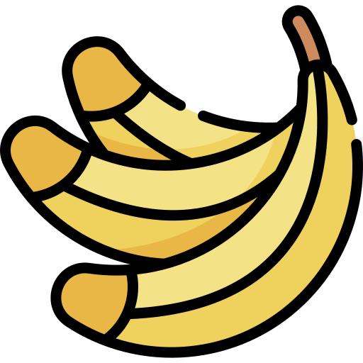 Banana Kawaii Lineal color icon