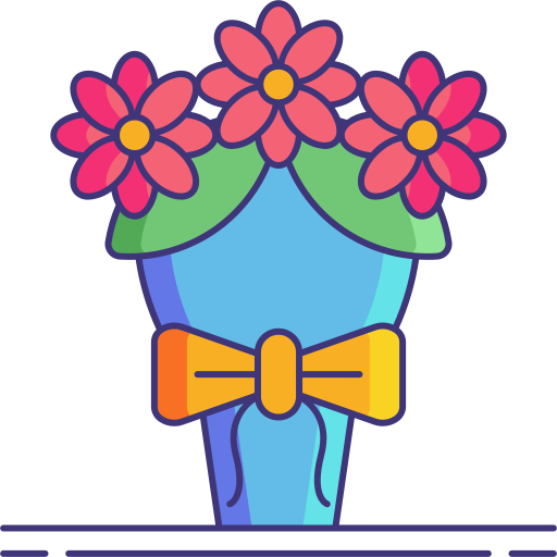 꽃다발 Flaticons Lineal Color icon