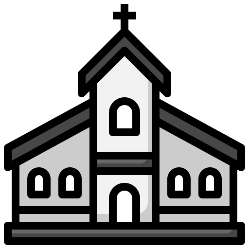 kerk Surang Lineal Color icoon