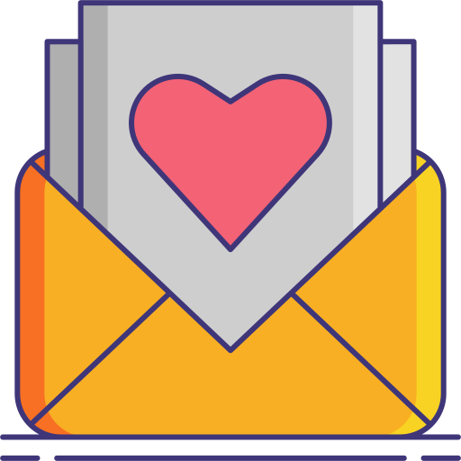 carta de amor Flaticons Lineal Color icono