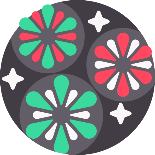 feuerwerk Detailed Flat Circular Flat icon