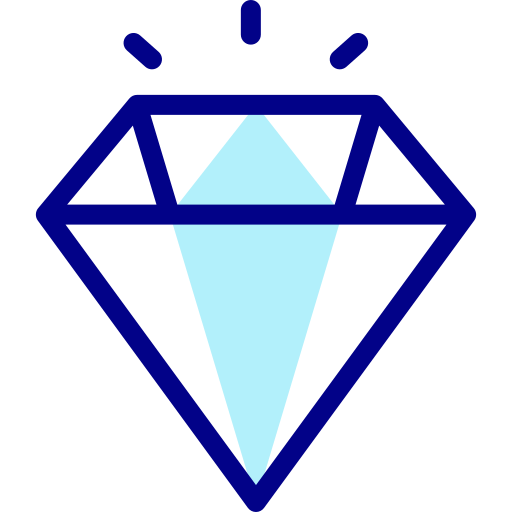 Diamond Detailed Mixed Lineal color icon