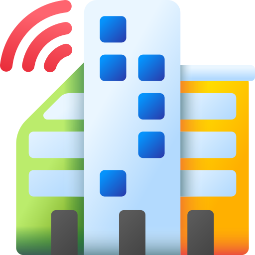 Smart city 3D Color icon