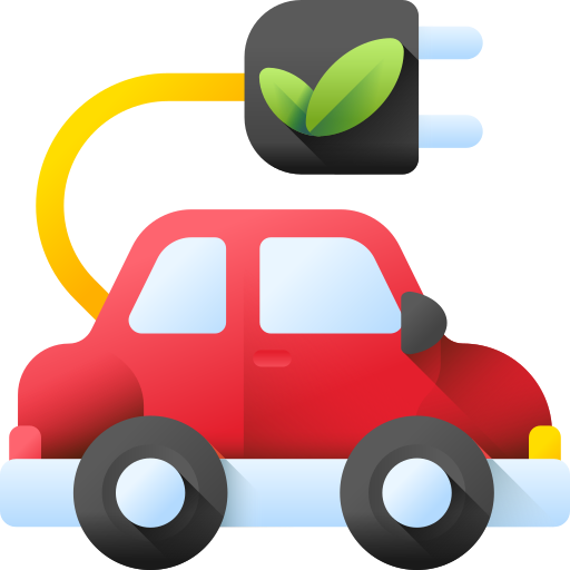 Eco car 3D Color icon