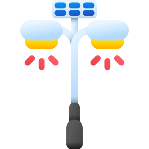 Street light 3D Color icon