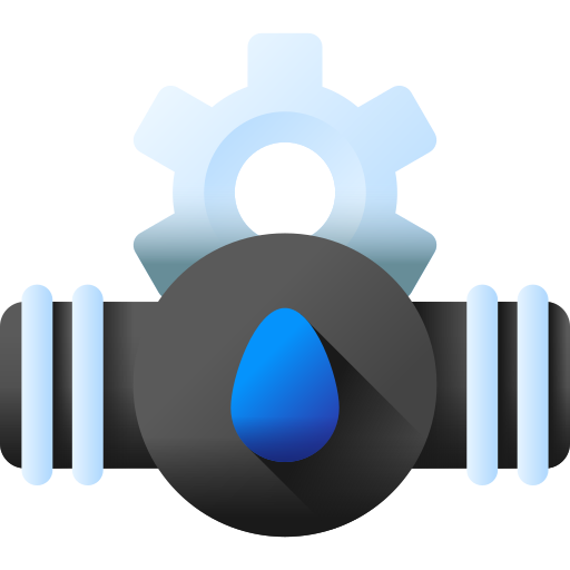 Водопроводная труба 3D Color иконка