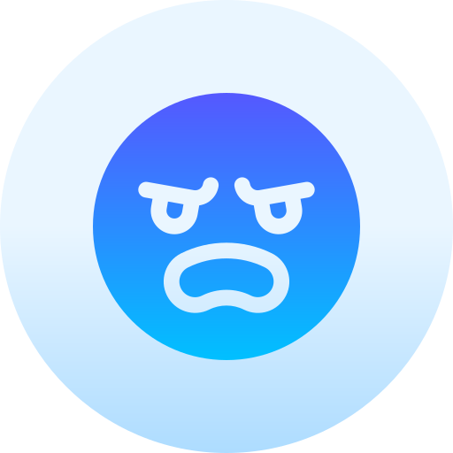 怒り Basic Gradient Circular icon
