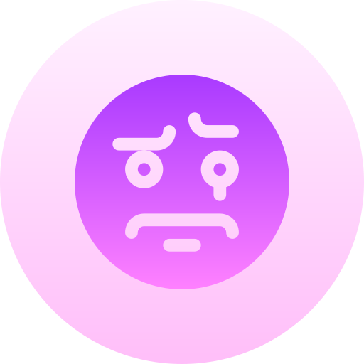 Angry Basic Gradient Circular icon