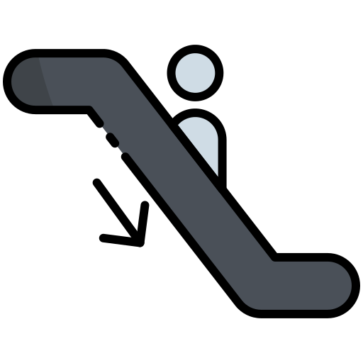 Escalator Generic Outline Color icon