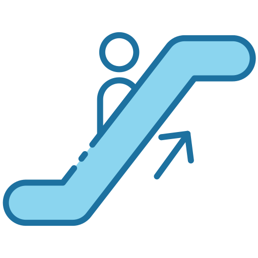 Escalator Generic Blue icon