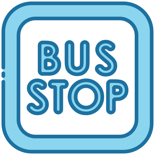 ponto de ônibus Generic Blue Ícone
