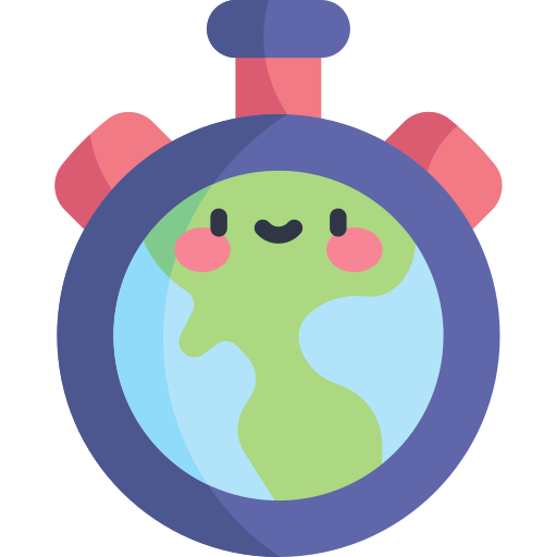 Earth hour Kawaii Flat icon