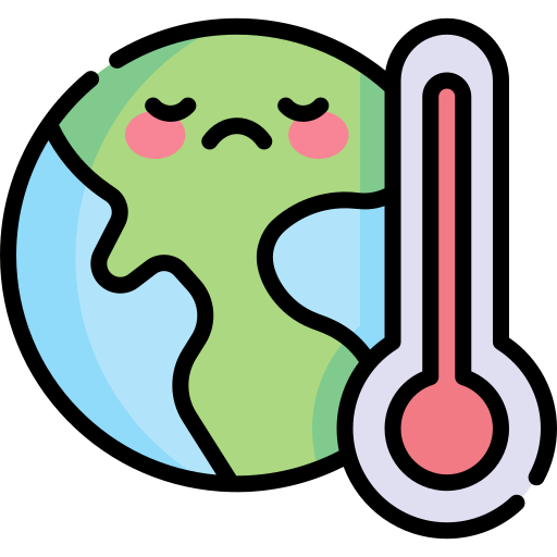 temperatura Kawaii Lineal color icona