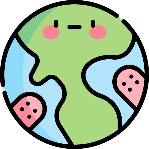 地球 Kawaii Lineal color icon