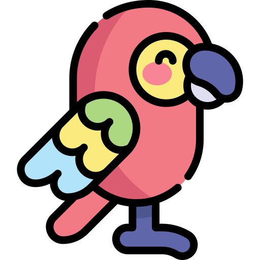Macaw Kawaii Lineal color icon