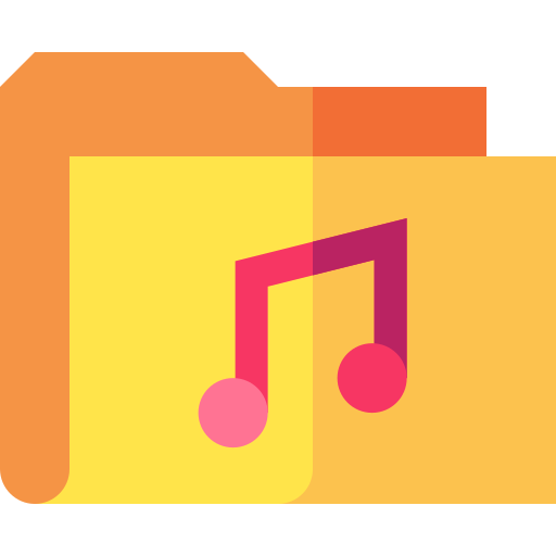 carpeta de música Basic Straight Flat icono