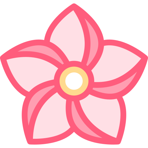 plumeria Detailed color Lineal color icon