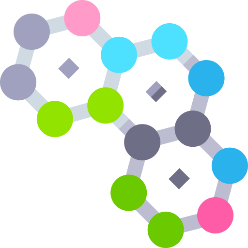 moleculen Basic Straight Flat icoon
