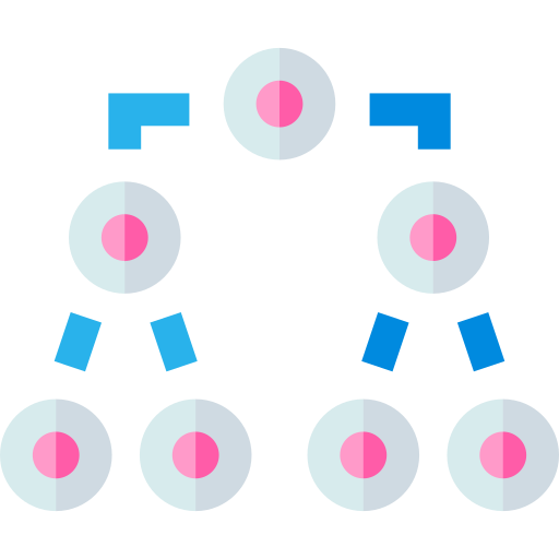 세포 분열 Basic Straight Flat icon