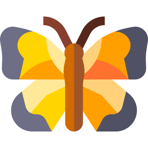 vlinder Basic Straight Flat icoon