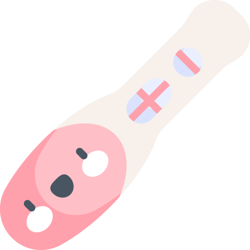 test ciążowy Kawaii Flat ikona