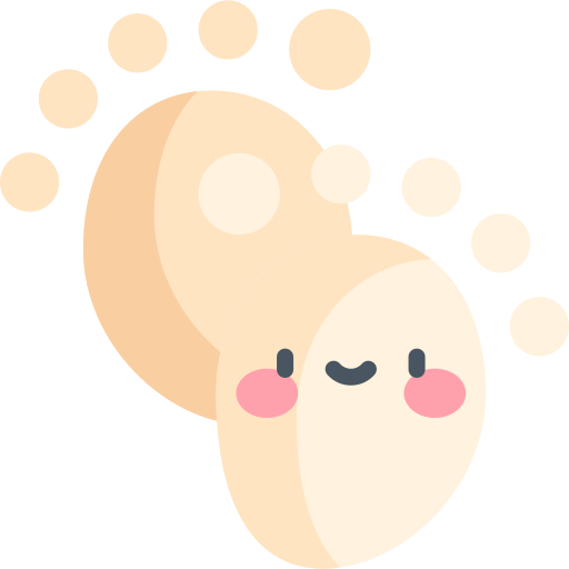 pies de bebe Kawaii Flat icono