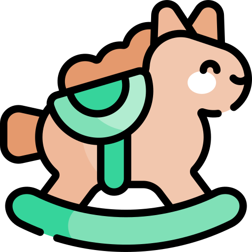 Rocking horse Kawaii Lineal color icon