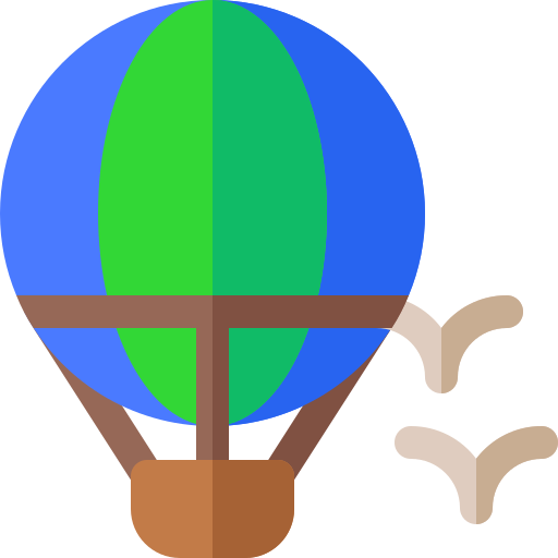 mongolfiera Basic Rounded Flat icona