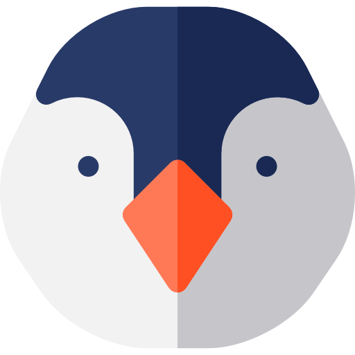 pinguïn Basic Rounded Flat icoon