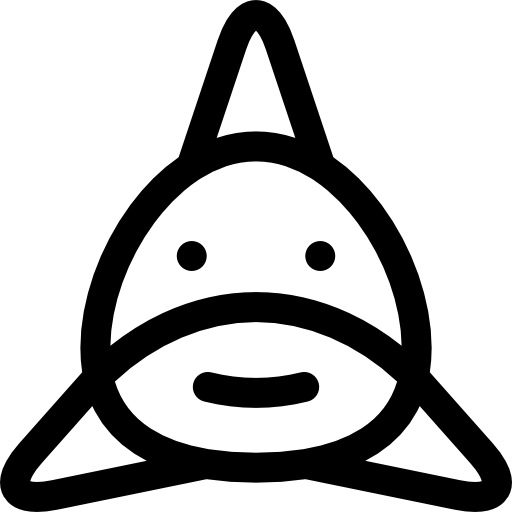 tubarão Basic Rounded Lineal Ícone