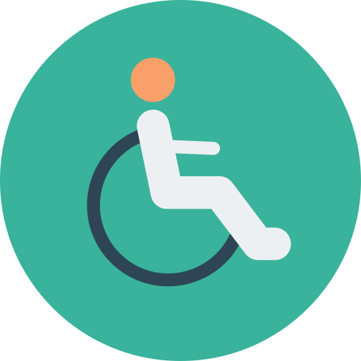 cadeira de rodas Generic Circular Ícone
