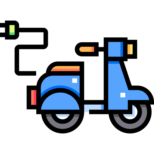 Scooter Detailed Straight Lineal color icon