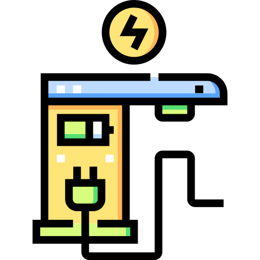 Electric station Detailed Straight Lineal color icon