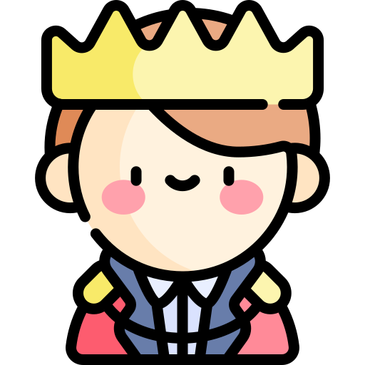 왕자 Kawaii Lineal color icon