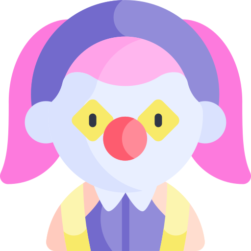 clown Kawaii Flat icona