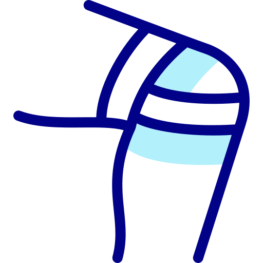 膝 Detailed Mixed Lineal color icon