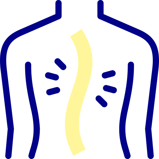 側弯症 Detailed Mixed Lineal color icon
