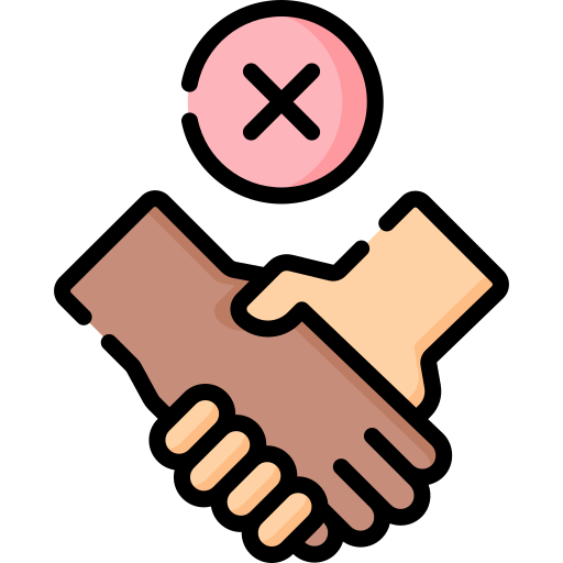 No handshake Special Lineal color icon