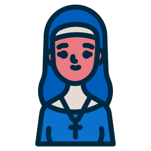 Nun Generic Outline Color icon