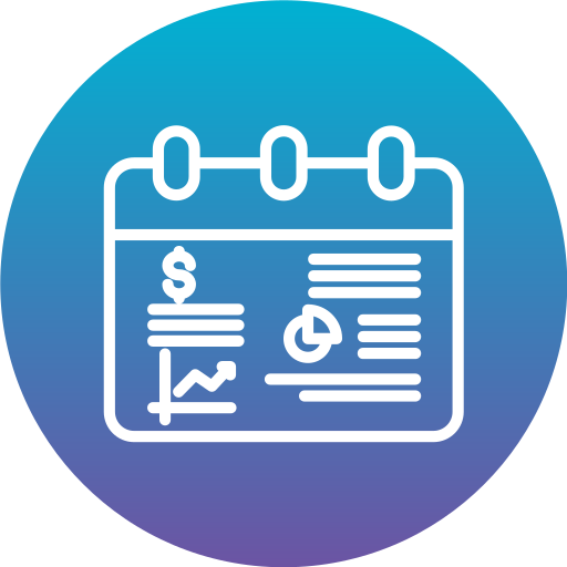 zakelijk rapport Generic Flat Gradient icoon