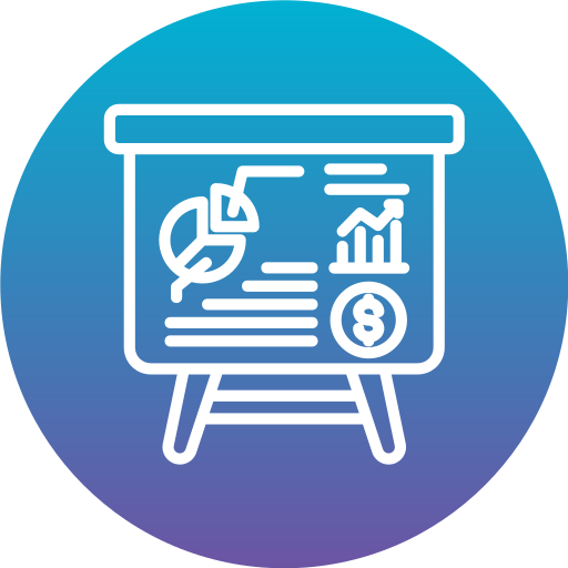 zakelijk rapport Generic Flat Gradient icoon