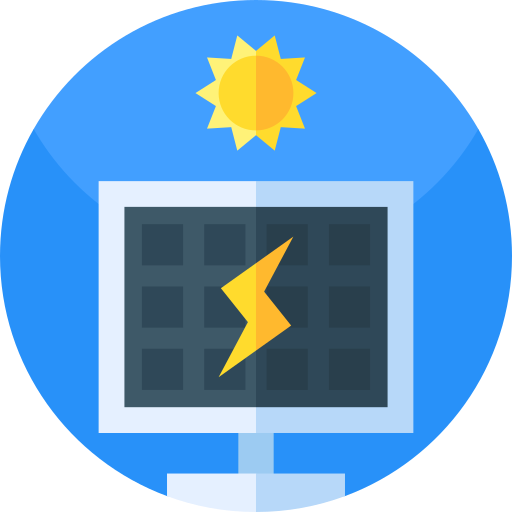 Solar power Geometric Flat Circular Flat icon