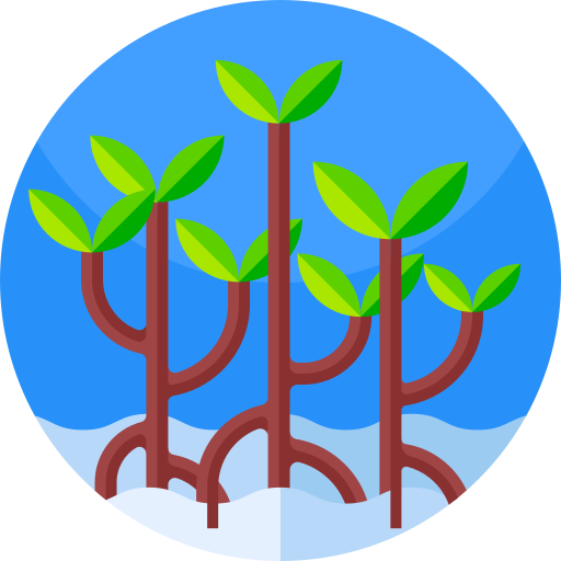 Mangrove Geometric Flat Circular Flat icon
